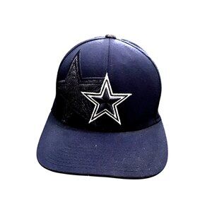 DALLAS COWBOYS MENS NAVY FLEX DOUBLE STAR TEAM LOGO FIT S/M HAT